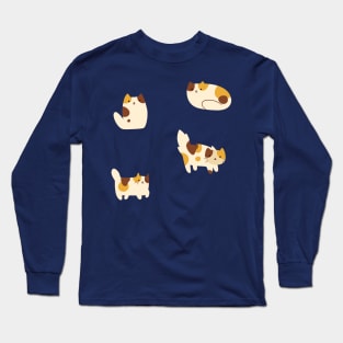 Four Calico Cats Long Sleeve T-Shirt